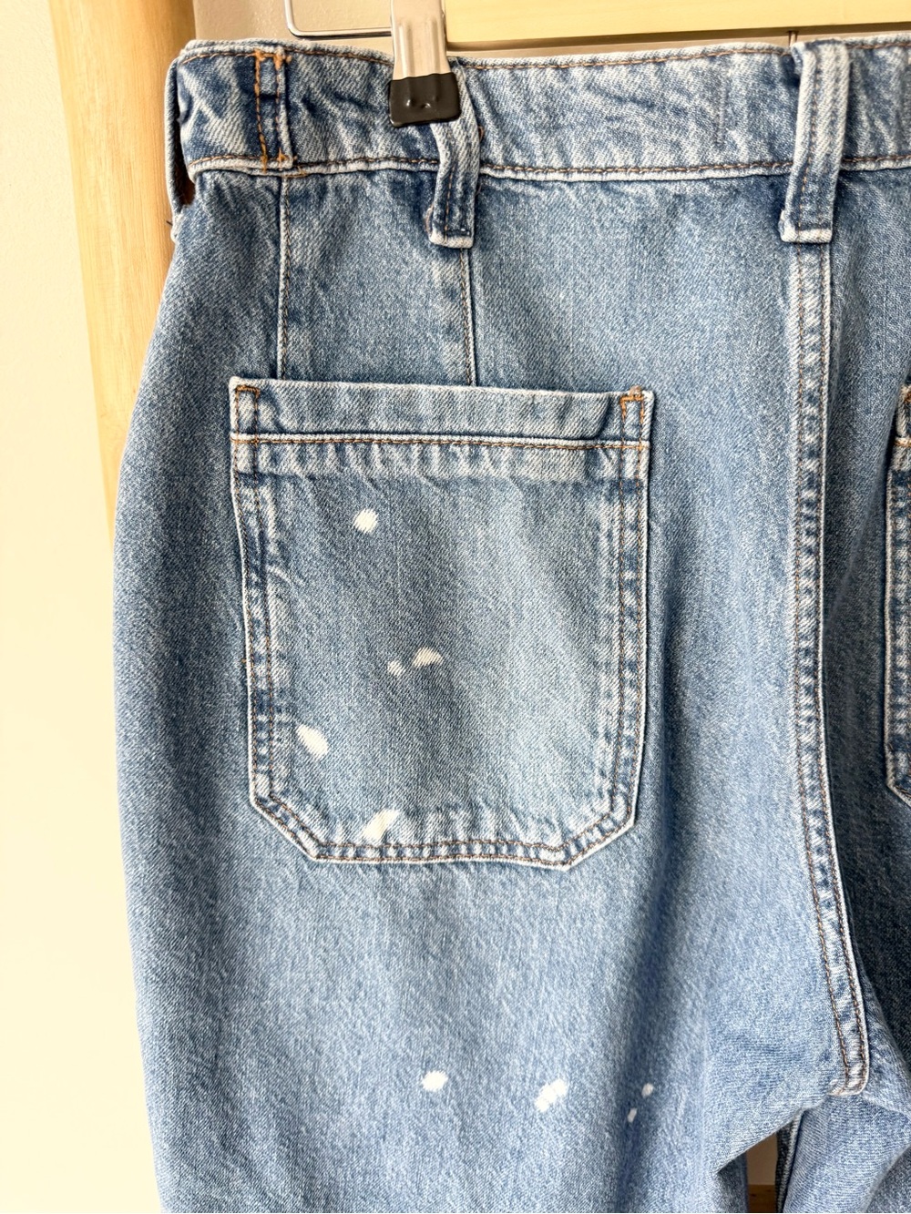 Free People We The Free Palmer Cuffed Wide Leg Jeans in 100 Years Wash 28 - Picture 14 of 15